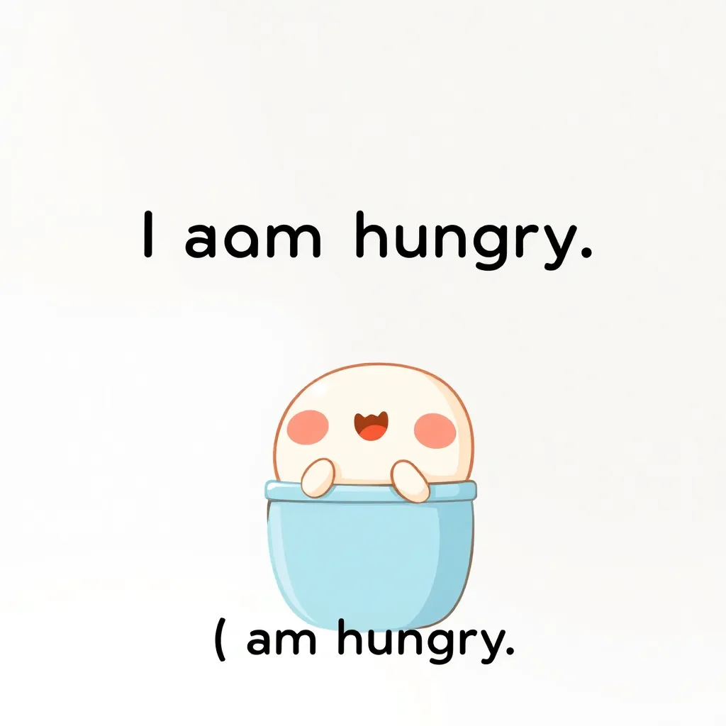 おなかが すきました。